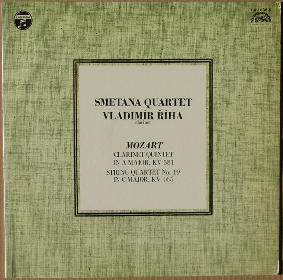 Smetana Quartet, Vladimir Řiha - Wolfgang Amadeus Mozart - Clarinet Quintet In A Major, KV 581 / String Quartet No. 19 IN C Major, KV 465
